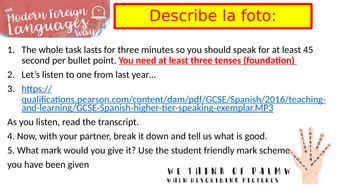 GCSE Spanish describe the photo revision EDEXCEL | Teaching Resources