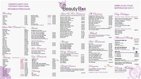 Beauty Salon Walsall Price List at Dorothy Pines blog