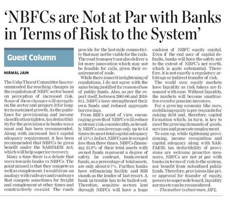 NBFCs are Not at Par with Banks in Terms of Risk to the System | IIFL ...