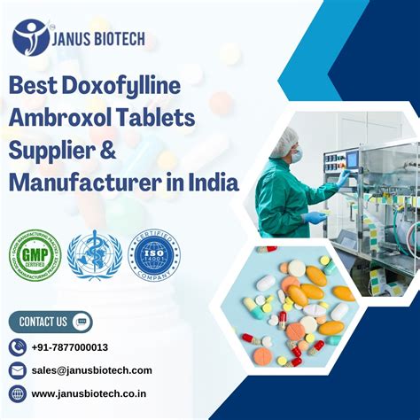 Best Doxofylline Ambroxol Tablets Supplier & Manufacturer in India