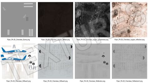 3D Personal Seaplane Aircraft Piper PA-28 Cherokee Rigged for Maya ...