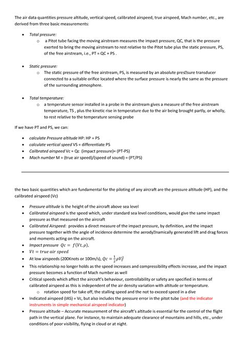 Air Data Systems Viva Notes - Avionics - Studocu