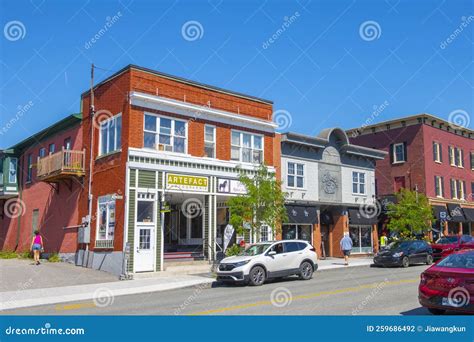 Magog Historic Downtown, Quebec, Canada Editorial Photography - Image ...