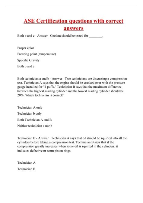 ASE Certification Tips 的图像结果