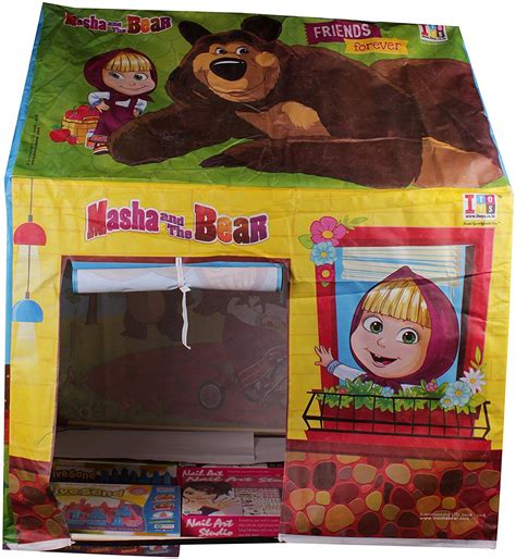 Buy Plastic Masha & The Bear Playhouse Pipe Toys Tent (Multicolour ...