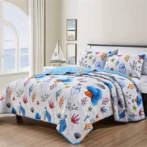 Mocaletto Luxury 3 Piece King Size Quilts, Elegant&Reversible Quilt Set ...
