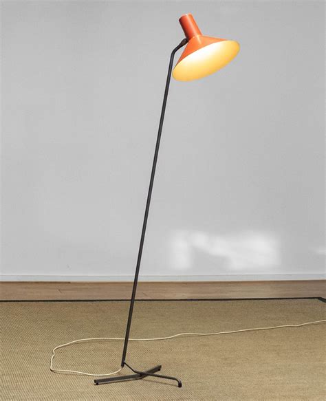 1960 Orange Dutch Grasshopper Floor Lamp by JJM Hoogervorst for Anvia ...