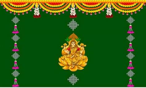 Sri Yagnaa - Model 32 - Traditional Varamahalakshmi Backdrop Cloth for ...