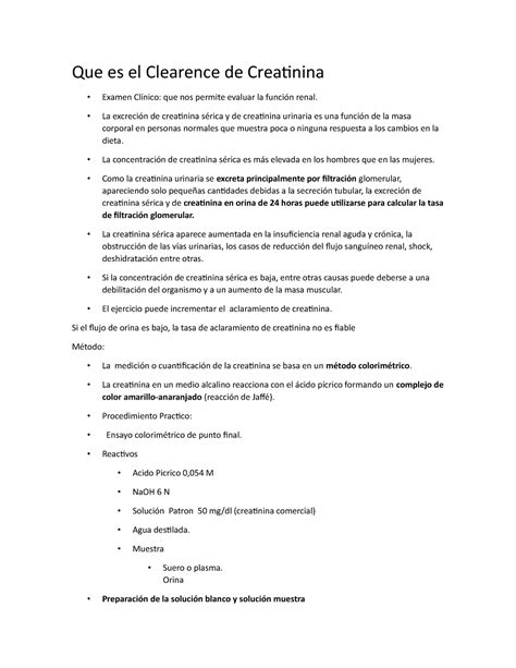 Creatinina Que Es
