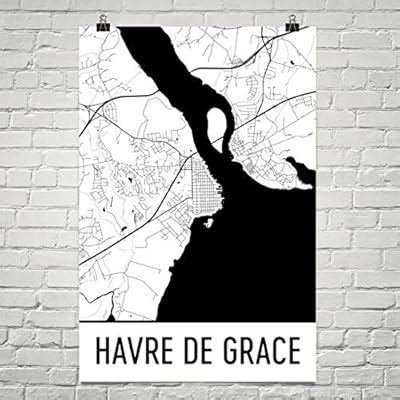 Buy Havre De Grace Map, Havre De Grace Art, Havre De Grace Print, Havre ...
