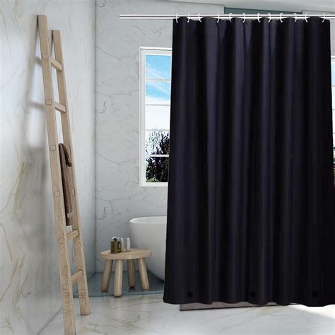 Amazon.com: timecity Black Shower Curtain Liner Plastic Shower Curtain ...