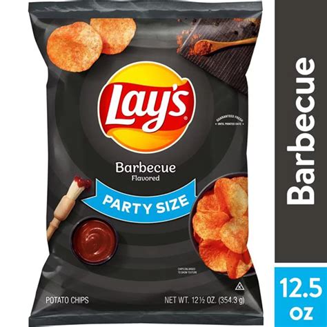 Lay's Barbeque Potato Snack Chips,Party Size, 12.5 oz.Bag - Walmart.com