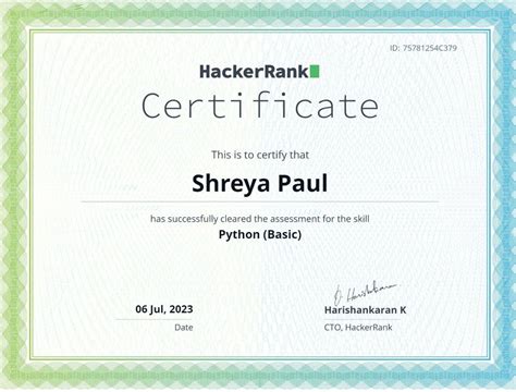 HackerRank Skill Certification Python Program 的图像结果