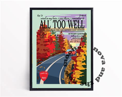 All too well 10 minute version art print | vintage magazine style prin ...
