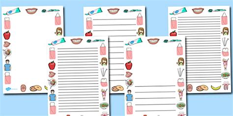 Teeth and Eating Page Borders
