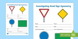 Investigating Lines of Symmetry Worksheet