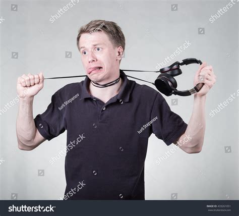 Young Funny Guy Choking Himself By Stock Photo 433261051 | Shutterstock
