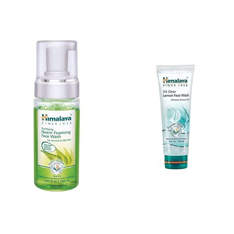 Himalaya Herbals Purifying Neem Foaming Face Wash, 150ml & Oil Clear ...