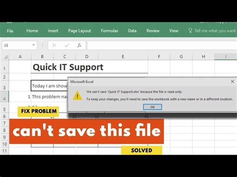 Fix "Cannot Save Excel File" Error - 7 Proven Solutions That Work.