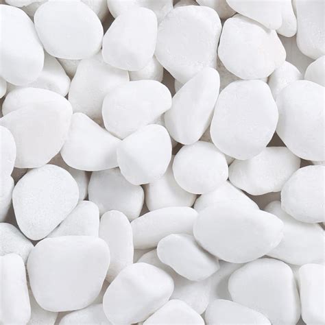 5 lbs White River Rocks, 1.2-2 Inches Pebbles for Indoor Plants ...