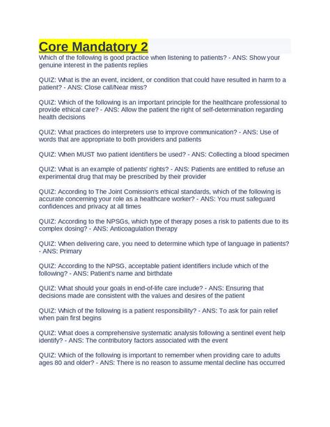 Core Mandatory Part 2 Test 的图像结果