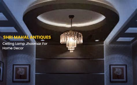 Buy SHRI MAHAL ANTIQUES Crystal Chandelier for Living Room Bedroom ...