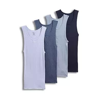 Men's Jockey® 4-Pack Fitted Cotton A-Shirt Tank Undershirt