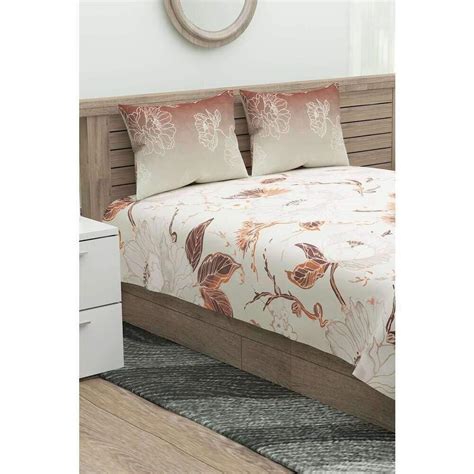 D'décor HomeStop Floral Printed Cotton Double Bed Sheet with 2 Pillow ...