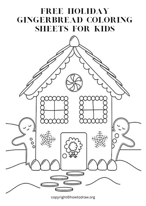 Gingerbread Coloring Sheets Printable Gingerbread Man Coloring Page