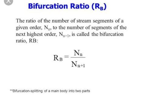 In the plan of stream network,the bifurcation ratio of 1st and 2nd ...