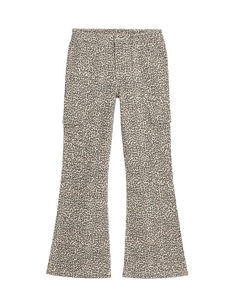 Buy Regular Fit Denim Leopard Print Flared Jeans (2-16 Yrs) at Marks ...