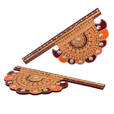 Wooden Decorative Pankhi Wall Hanging - eCraftIndia Online