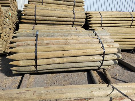 Wood Fence Post | Pressure Treated | 3-4" x 7' | 100 per Bundle | 25 Y ...