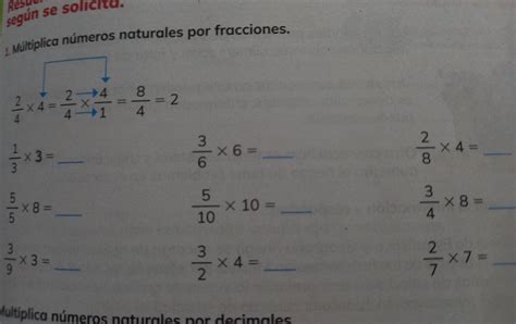 multiplica números naturales por fracciones ayudaaa porfaaa - Brainly.lat
