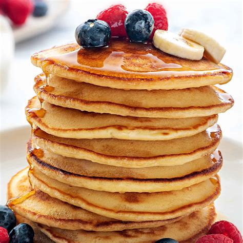 Fluffy Pancakes Recipe From Scratch - Video - Cubes N Juliennes
