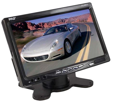 PYLE PLHR77 7'' Wide Screen TFT LCD Video Monitor w/Headrest Shroud and ...