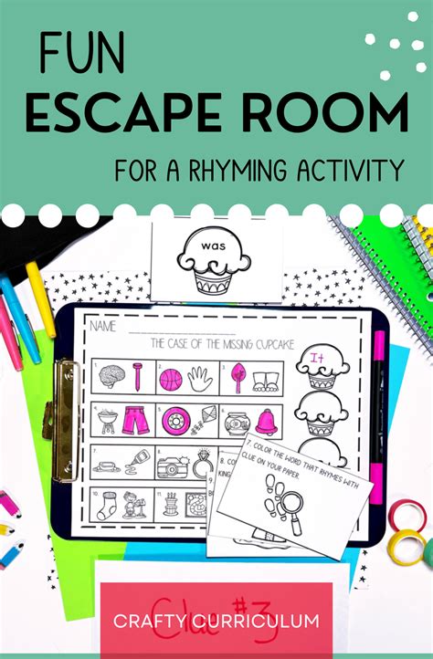 Find a rhyming word escape room game