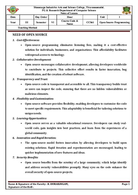 CCS 61 Open Source Programming: Comprehensive Lesson Notes - Studocu
