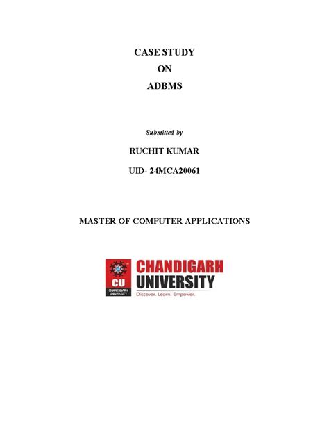 CASE Study on ADBMS: Analyzing Database Security Mechanisms - Studocu