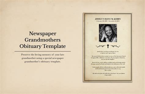Printable Obituary Template | 11+ Obituary Templates | Sample Templates ...