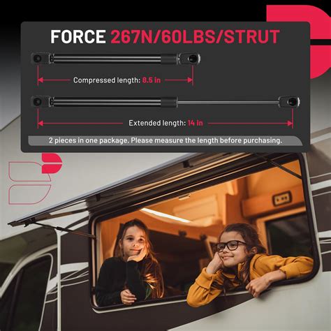 Buy BDFHYK C16-08584 14 inch 60Lbs/267N Gas Struts Shocks Lift Support ...