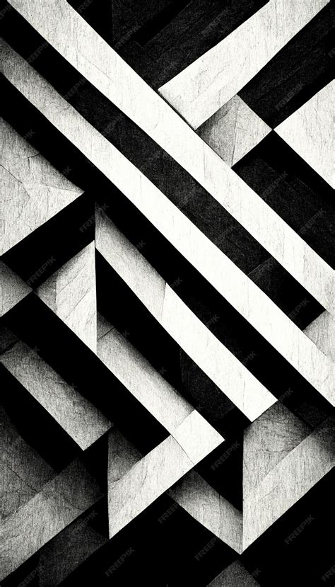 Premium Photo | Modern abstract dynamic shapes black and white ...