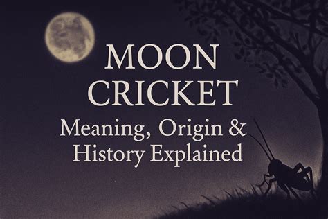 Moon Cricket: Meaning, Origin & History Explained