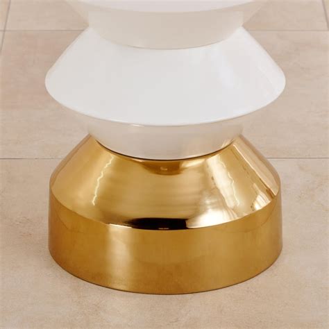 Buy Robert Metal Accent Table - White and Gold from Home Centre at just ...