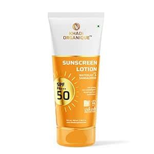 KHADI ORGANIQUE Sunscreen Lotion SPF 50 PA+++ with Waterlily ...