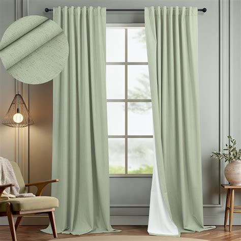Amazon.com: 96 Inch Curtains 2 Panels Set Drapes 96 Inches Long Spring ...