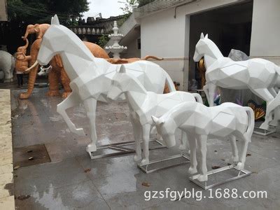 玻璃钢马雕塑，彩色马雕塑 - 卓景雕塑公司