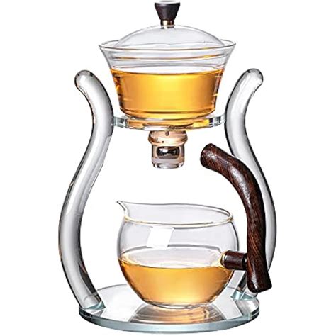 RORA Glass Teapot Set Semi Automatic Drip Rotating India | Ubuy