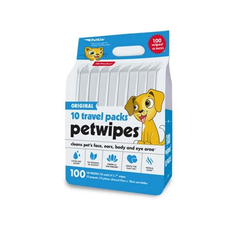 Petkin Face and Body 100 Pet Wipes | Travel Pack | Order Now – ABK Grooming