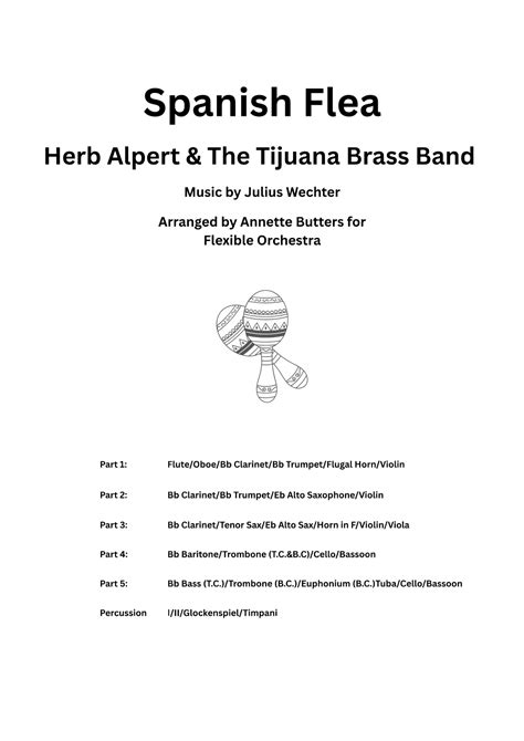 Spanish Flea (arr. Annette Butters) by Herb Alpert & The Tijuana Brass ...
